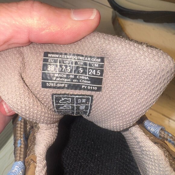 Keen Womens Shasta Hiking Trail Lace Up Shoes Waterproof Brown Blue Size 7.5 - Picture 9 of 10